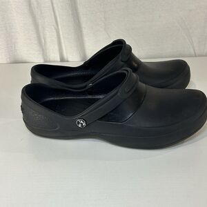 Crocs Mercy Work Clog Shoe Womens 11 Black Comfort Slip On Kitchen Nurse Medical